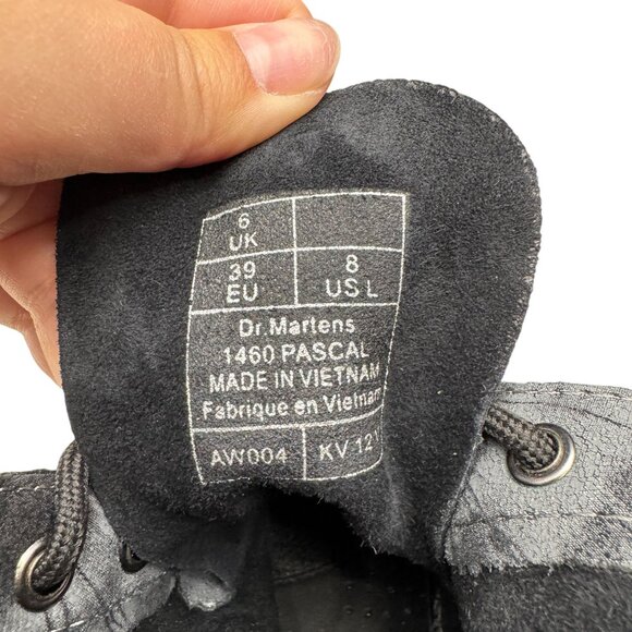 Dr. Martens 1460 Pascal Tie Dye Suede Boots Women's Black/Charcoal, Size 8 NWOB - Picture 10 of 10